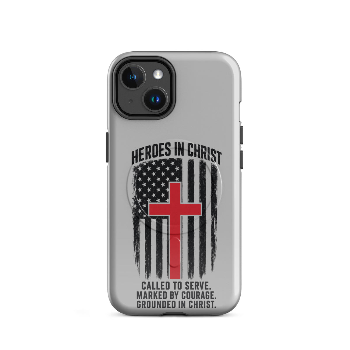 Heroes in Christ Fire & Rescue Tough iPhone Case - iPhone 14 - Front View
