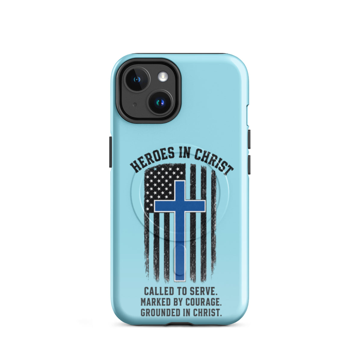 Heroes in Christ Police Tough iPhone Case - iPhone 14 - Front View