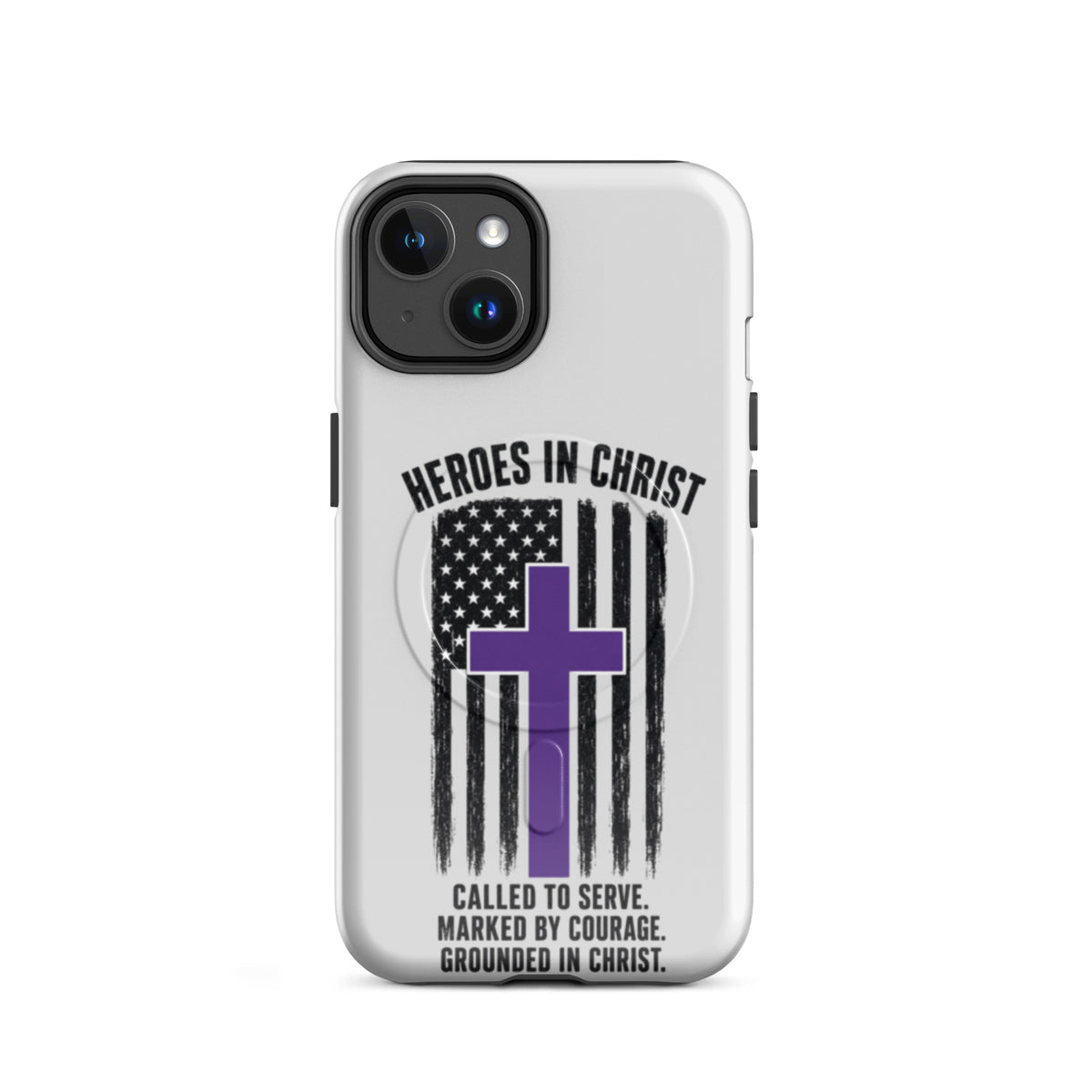 Heroes in Christ Security iPhone Tough Case - iPhone 14 - Front View