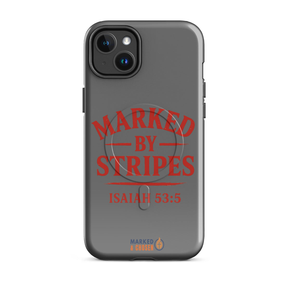 Marked by Stripes Tough MagSafe iPhone Case - iPhone 14 Plus - Front View