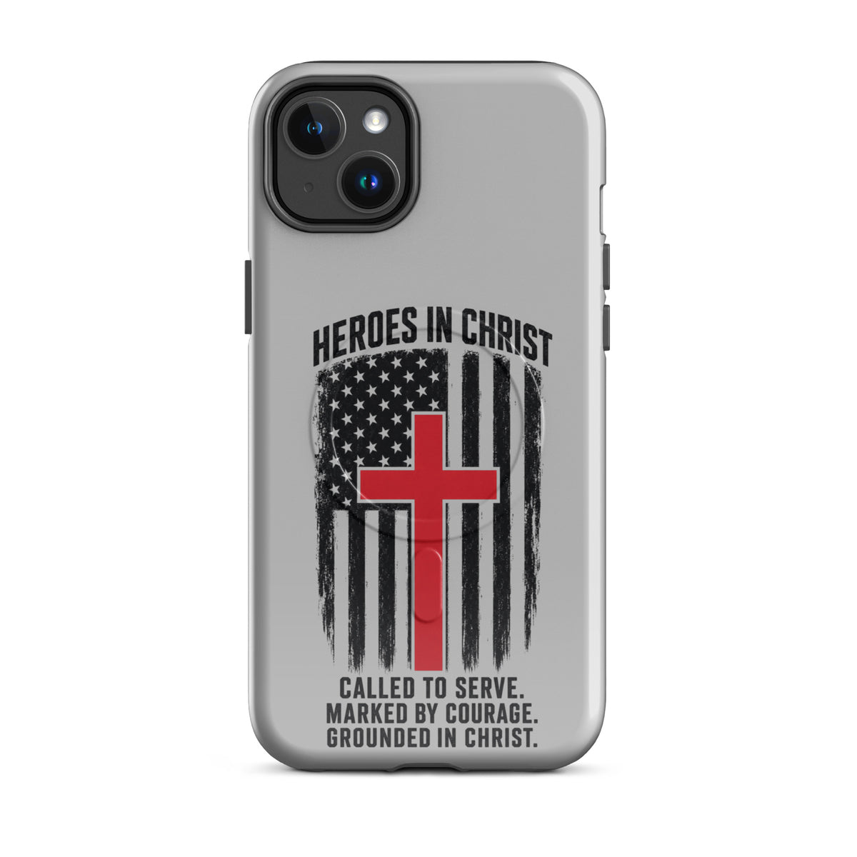 Heroes in Christ Fire & Rescue Tough iPhone Case - iPhone 14 Plus - Front View