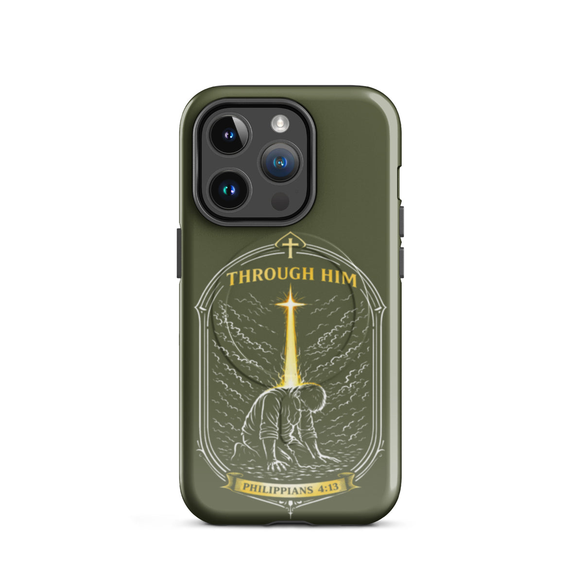 Through Him Men's Tough iPhone Case - iPhone 14 Pro - Front View