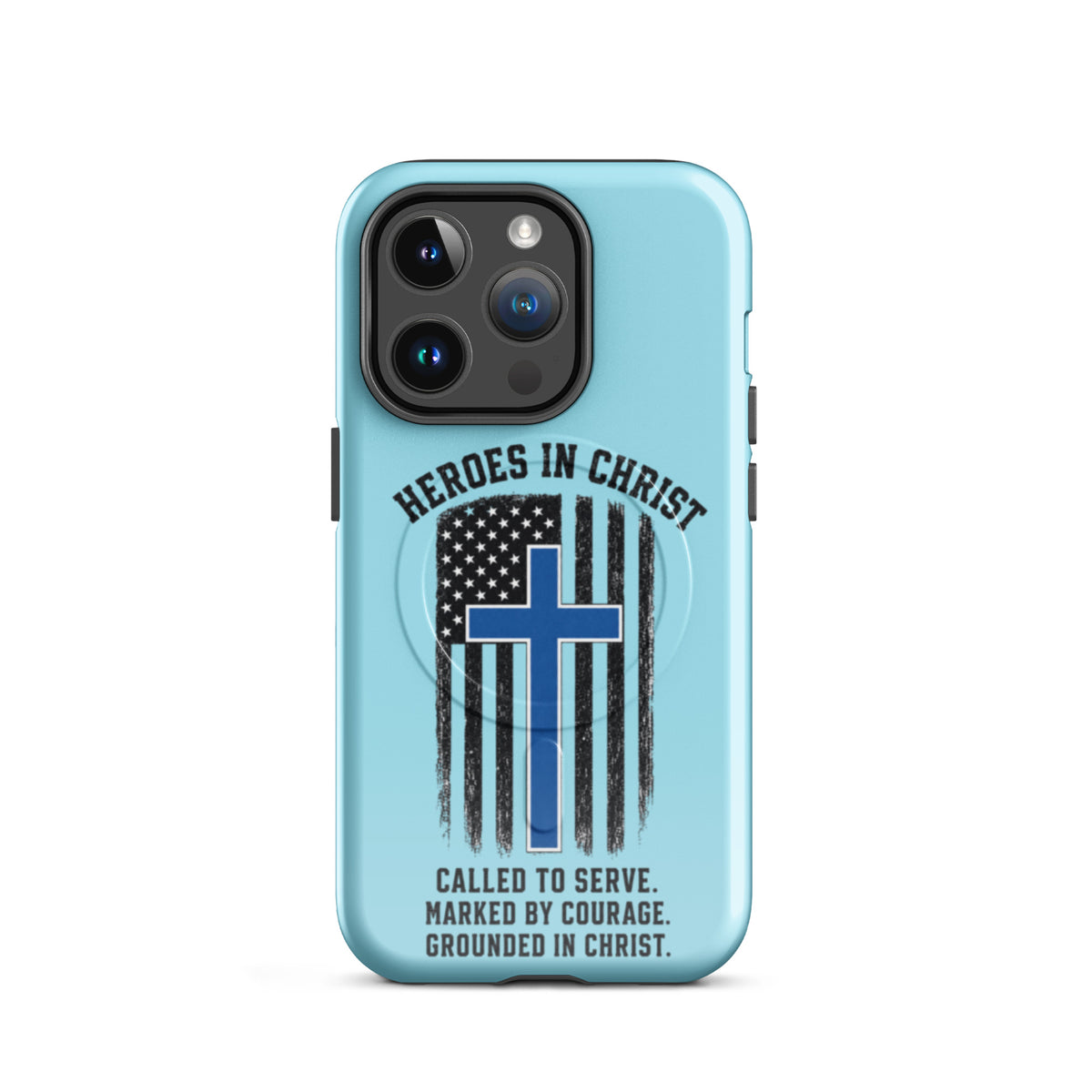 Heroes in Christ Police Tough iPhone Case - iPhone 14 Pro - Front View