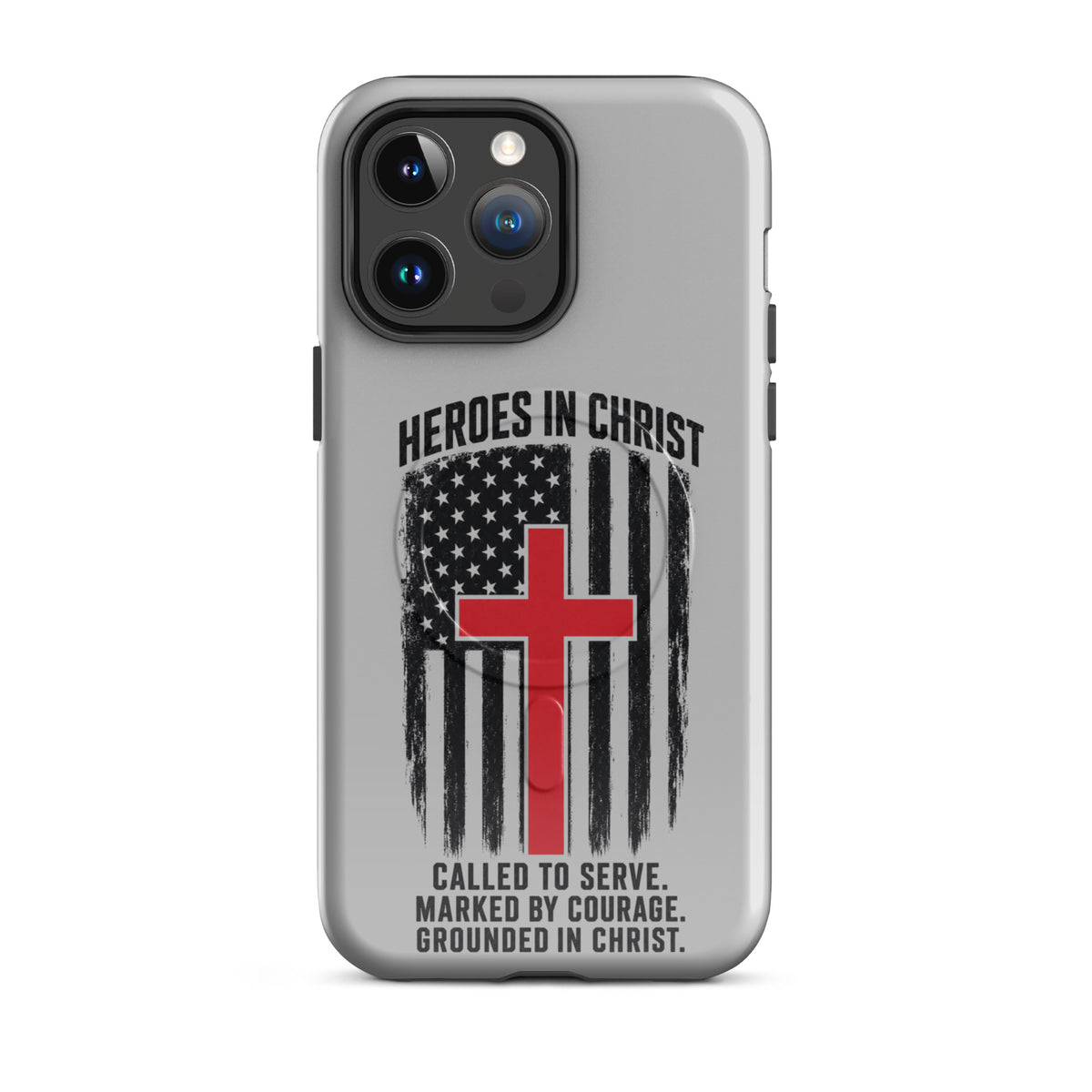 Heroes in Christ Fire & Rescue Tough iPhone Case - iPhone 14 Pro Max - Front View