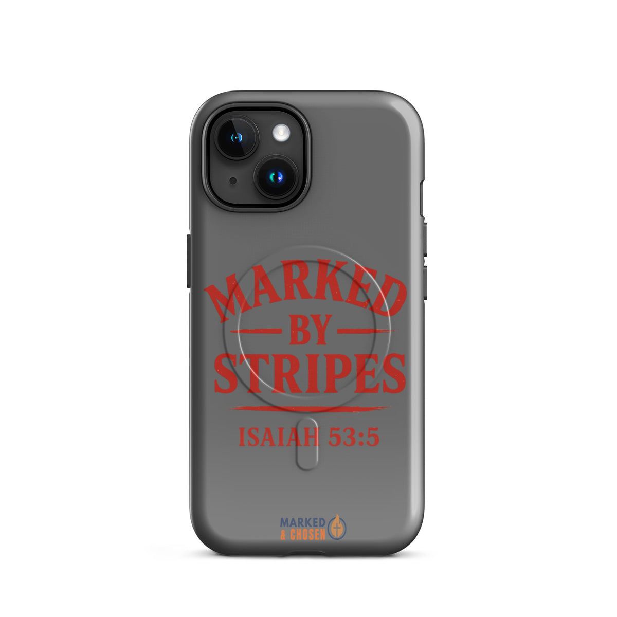 Marked by Stripes Tough MagSafe iPhone Case - iPhone 15 - Front View