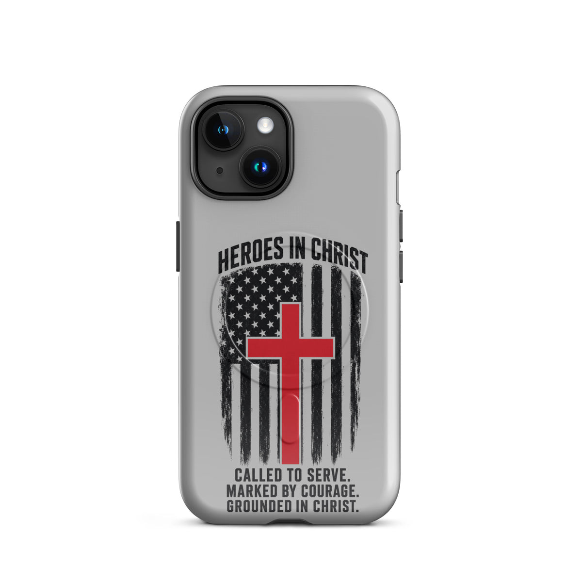 Heroes in Christ Fire & Rescue Tough iPhone Case - iPhone 15 - Front View