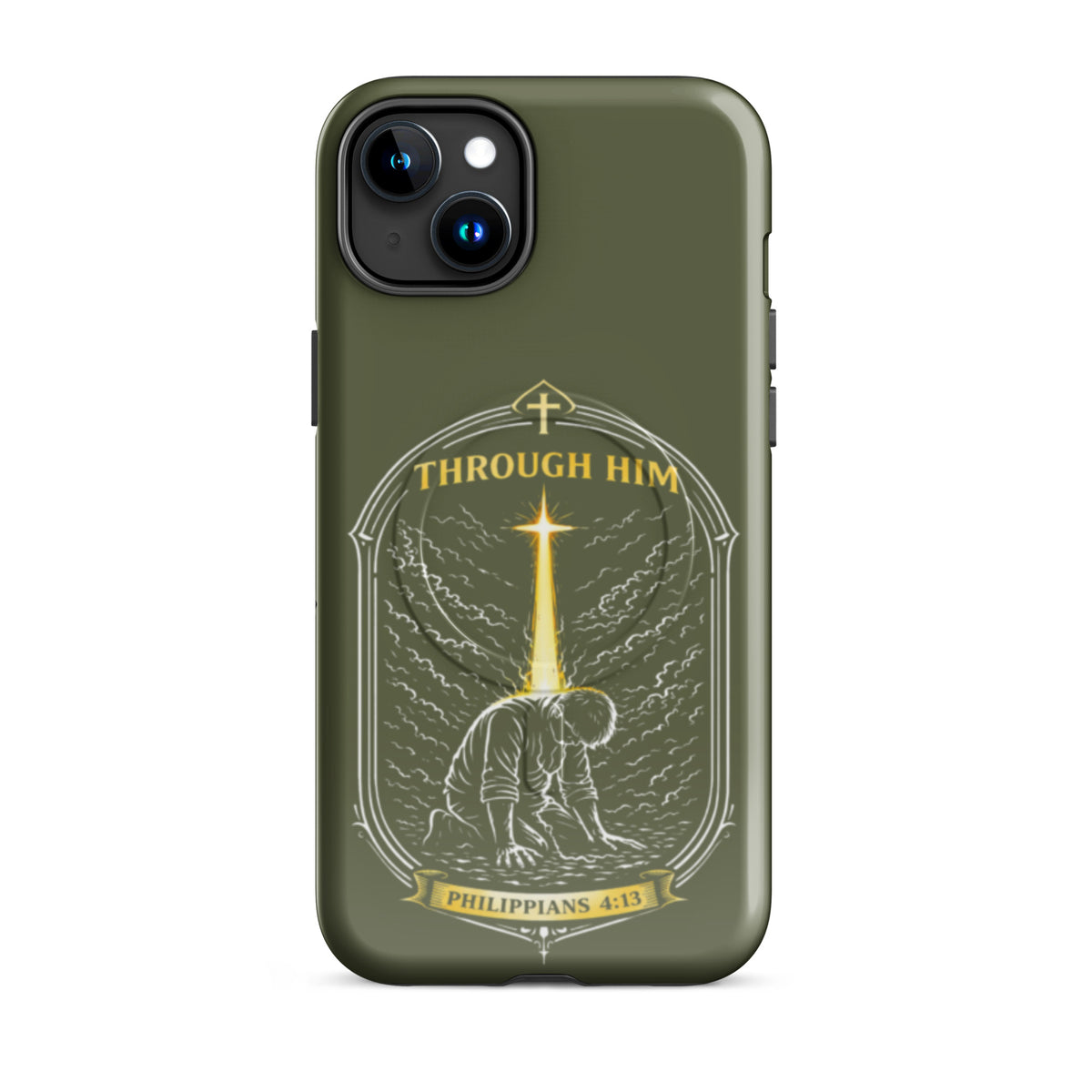 Through Him Men's Tough iPhone Case - iPhone 15 Plus - Front View
