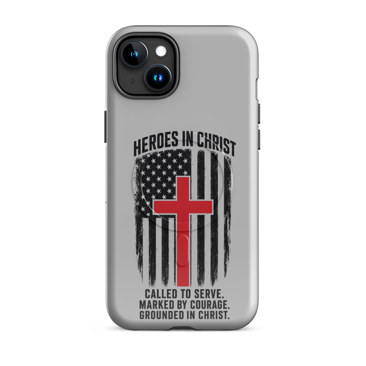 Heroes in Christ Fire & Rescue Tough iPhone Case - iPhone 15 Plus - Front View