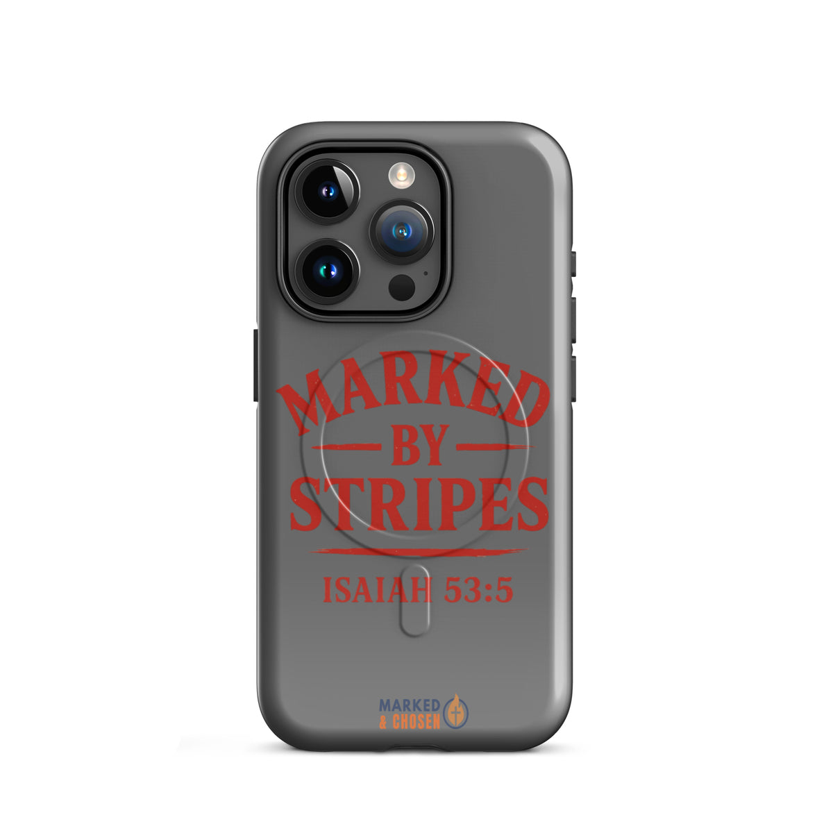 Marked by Stripes Tough MagSafe iPhone Case - iPhone 15 Pro - Front View