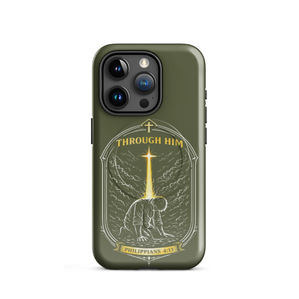 Through Him Men's Tough iPhone Case - iPhone 15 Pro - Front View