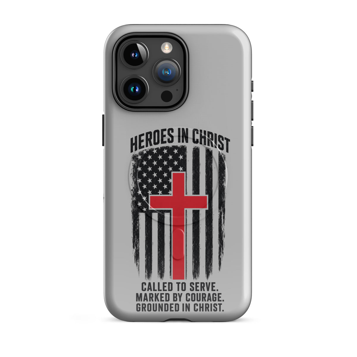 Heroes in Christ Fire & Rescue Tough iPhone Case - iPhone 15 Pro Max - Front View