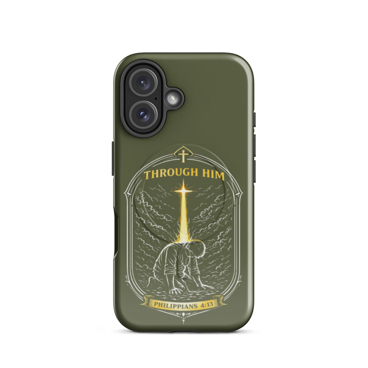 Through Him Men's Tough iPhone Case - iPhone 16 - Front View