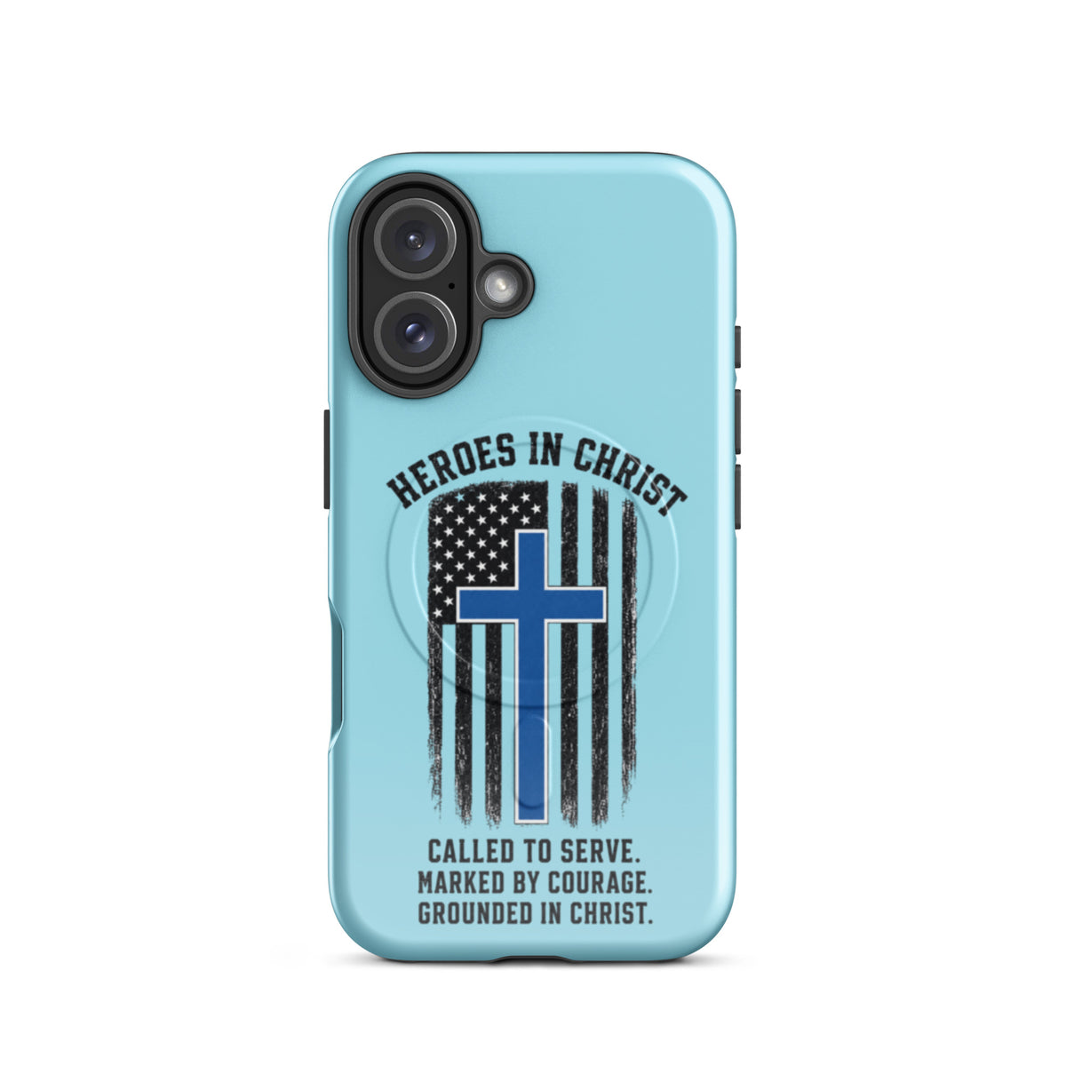 Heroes in Christ Police Tough iPhone Case - iPhone 16 - Front View