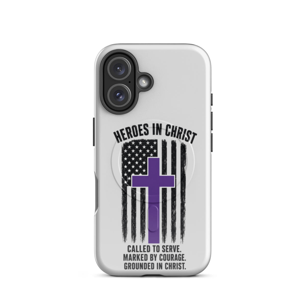 Heroes in Christ Security iPhone Tough Case - iPhone 16 - Front View