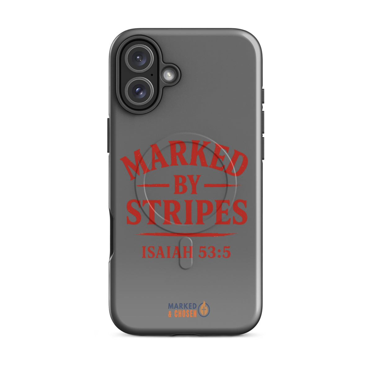 Marked by Stripes Tough MagSafe iPhone Case - iPhone 16 Plus - Front View