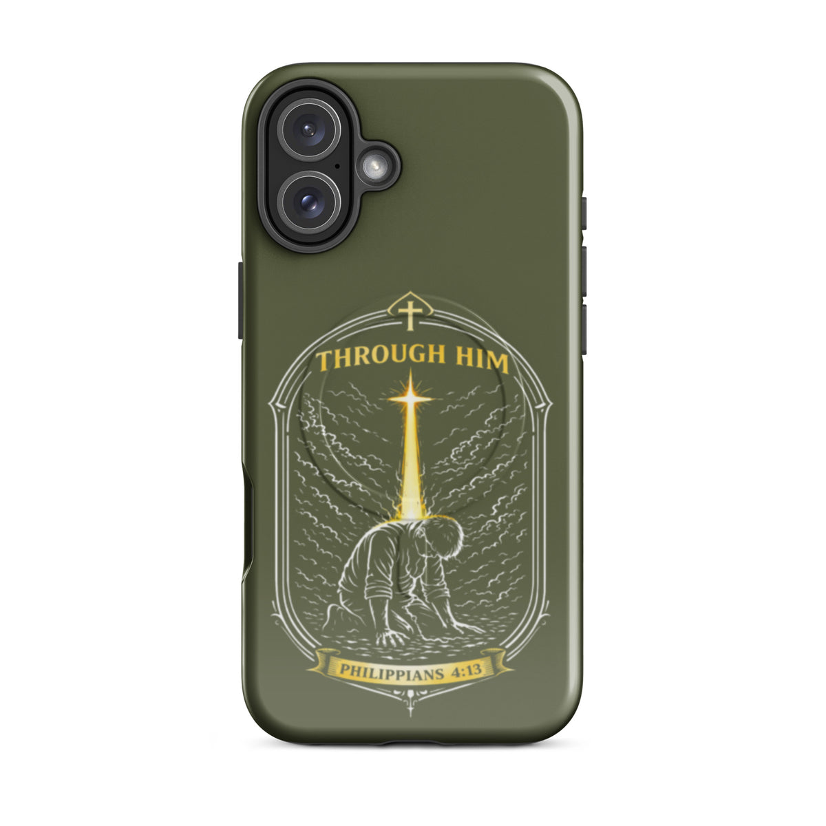Through Him Men's Tough iPhone Case - iPhone 16 Plus - Front View