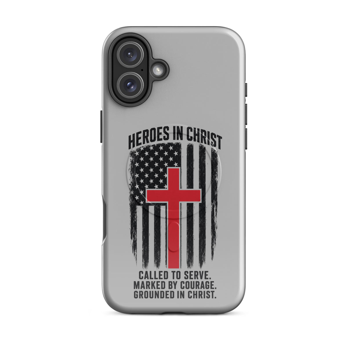 Heroes in Christ Fire & Rescue Tough iPhone Case - iPhone 16 Plus - Front View