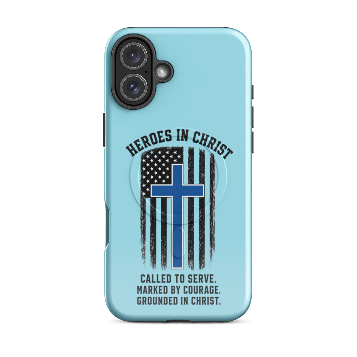 Heroes in Christ Police Tough iPhone Case - iPhone 16 Plus - Front View