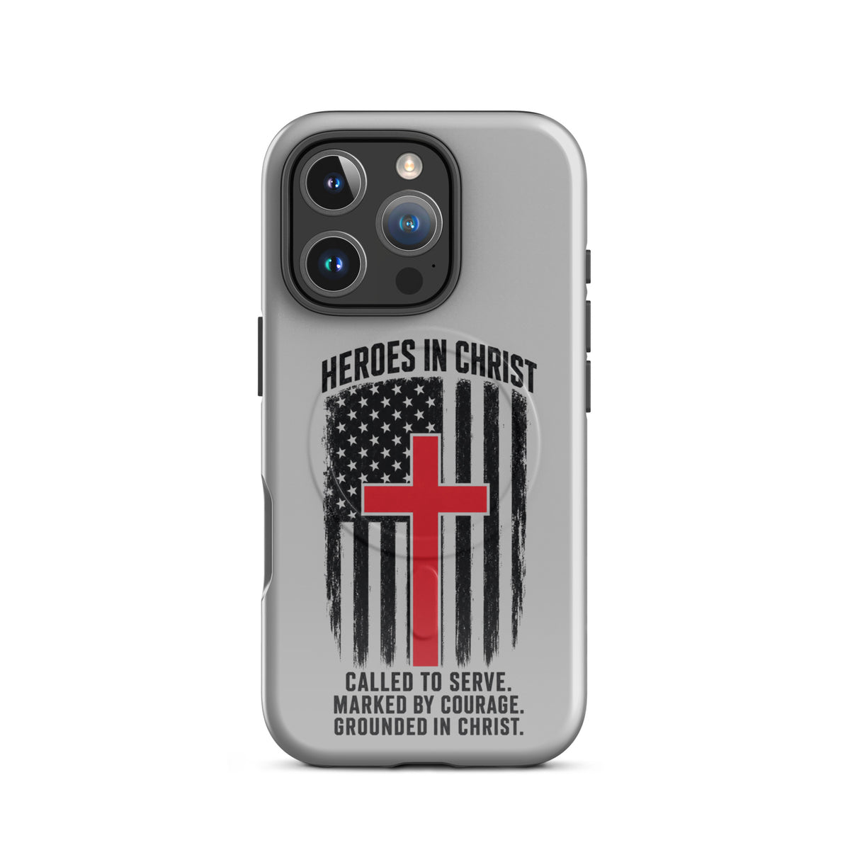 Heroes in Christ Fire & Rescue Tough iPhone Case - iPhone 16 Pro - Front View
