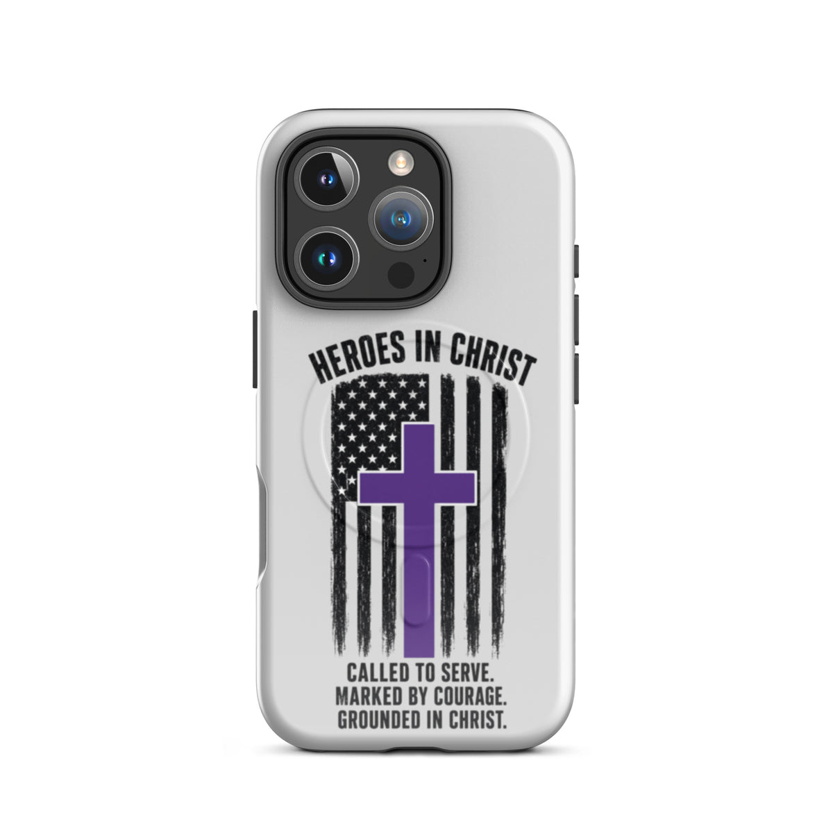 Heroes in Christ Security iPhone Tough Case - iPhone 16 Pro - Front View