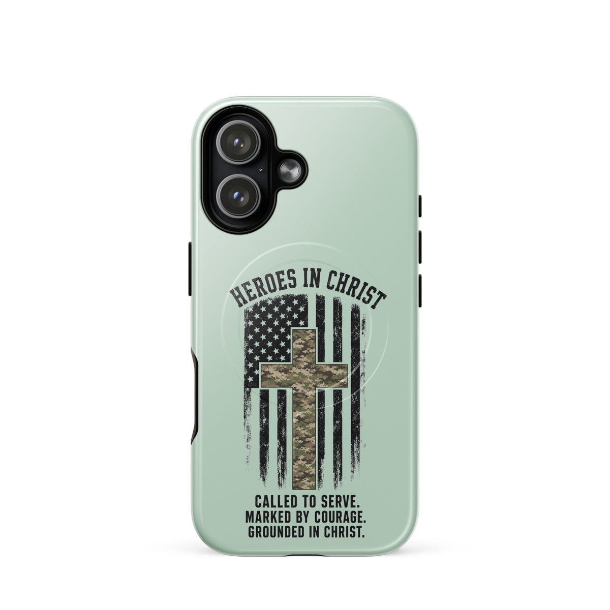 Heroes in Christ Army & Air Force Camo iPhone Tough Case - iPhone 17 - Front View