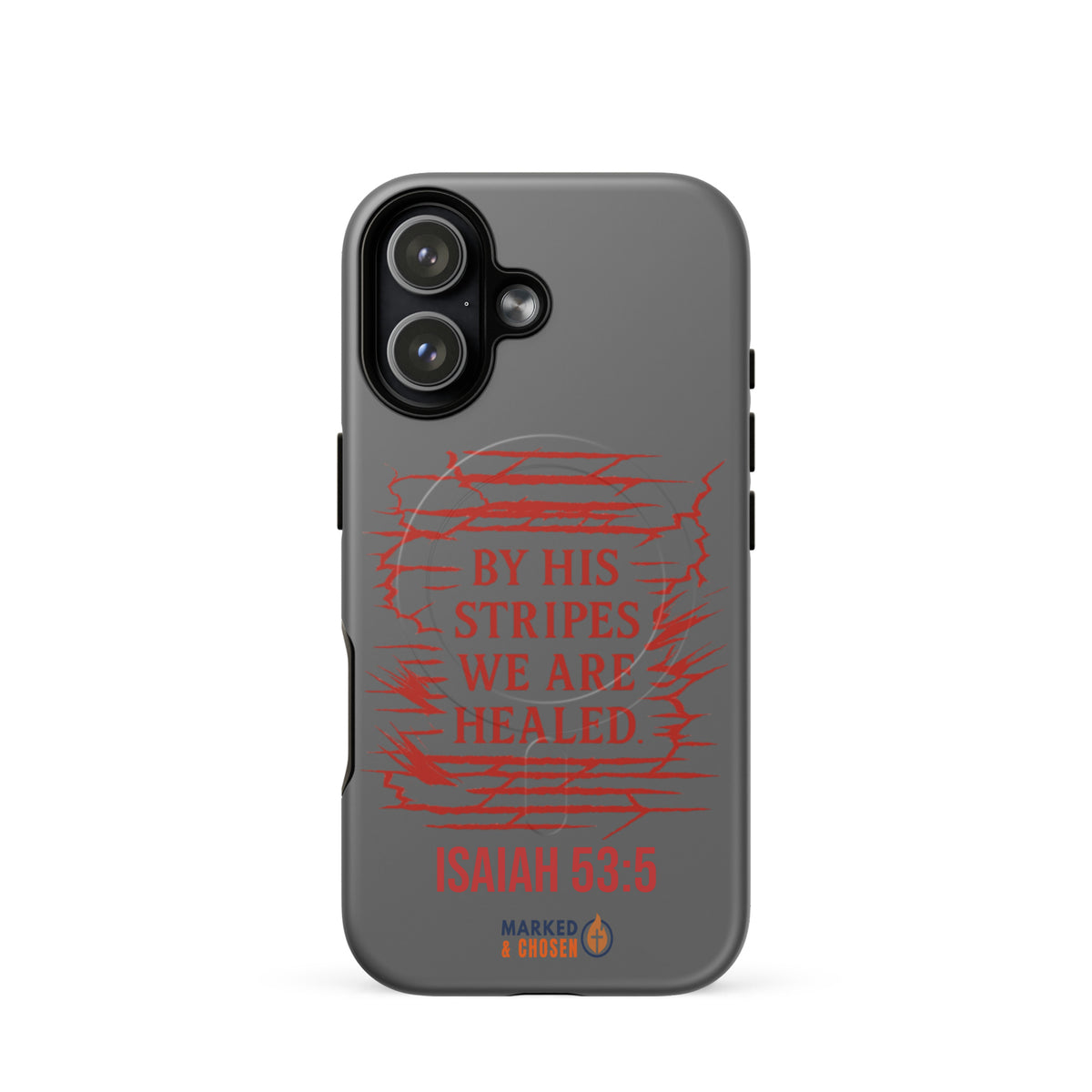 By His Stripes Tough MagSafe iPhone Case - iPhone 17 - Front View