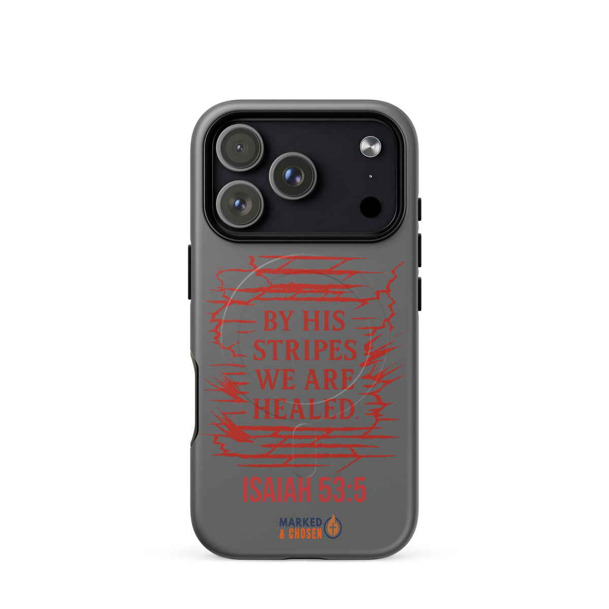 By His Stripes Tough MagSafe iPhone Case - iPhone 17 Pro - Front View