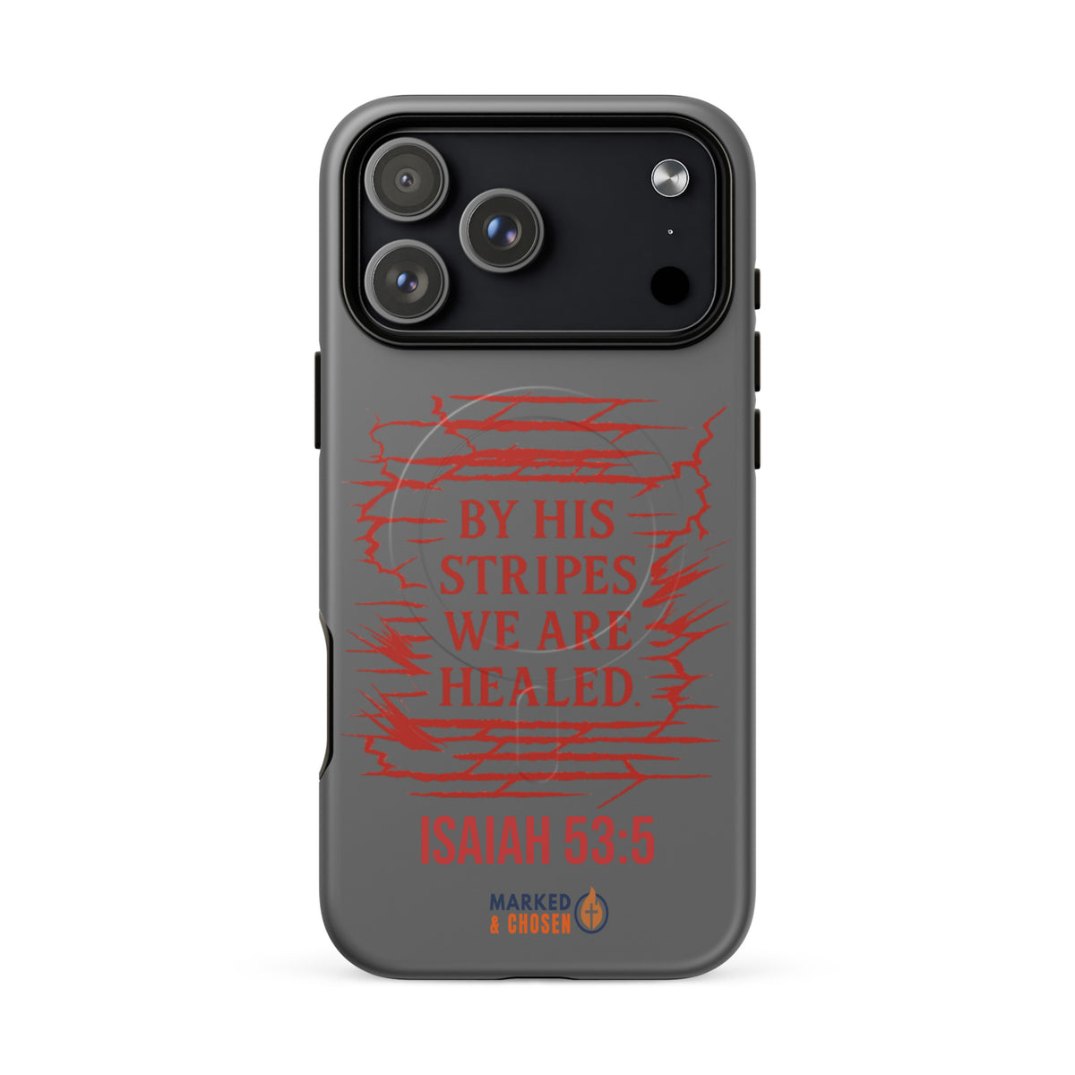 By His Stripes Tough MagSafe iPhone Case - iPhone 17 Pro Max - Front View