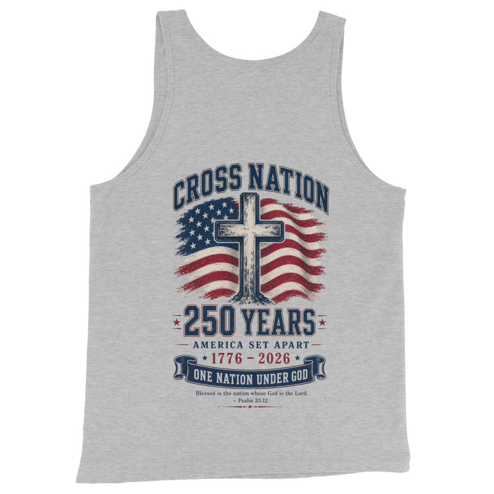 Men's America 250th Tank Top - Athletic Heather - Back View