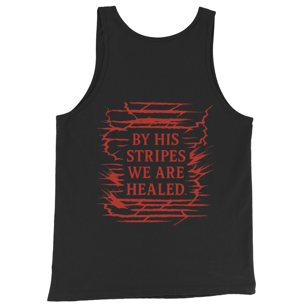 Men's Marked by Stripes Tank Top - Black - Back View