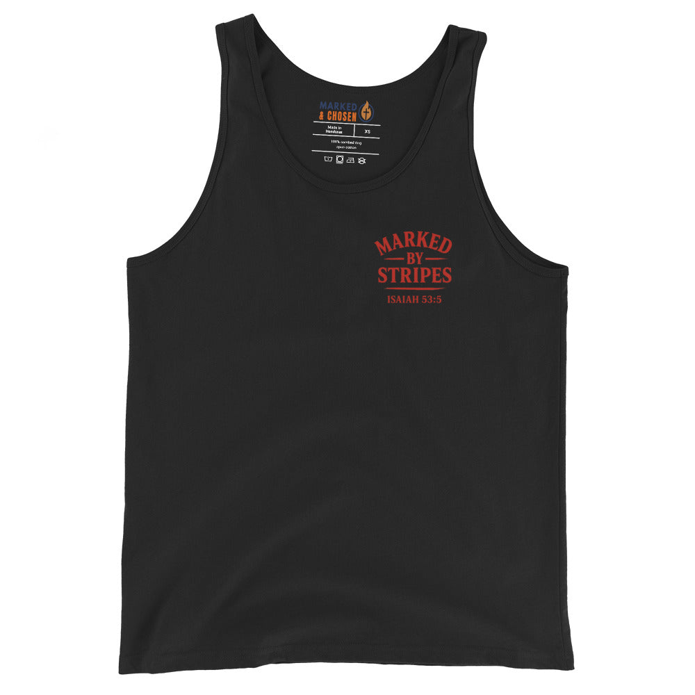 Men's Marked by Stripes Tank Top - Black - Front View