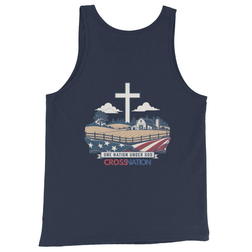 Men's Heartland Tank Top - Navy - Back View 2