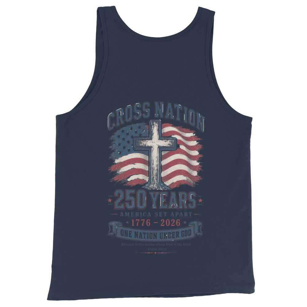 Men's America 250th Tank Top - Navy - Back View