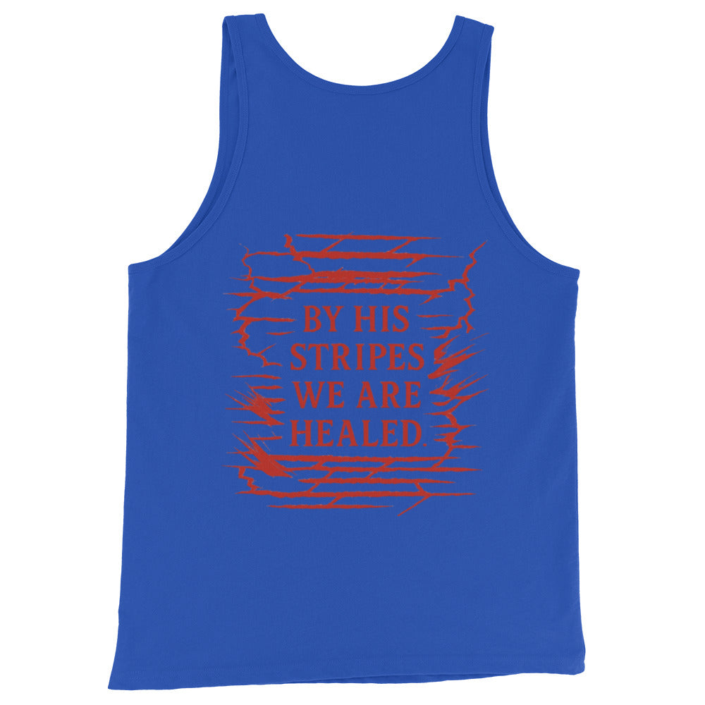 Men's Marked by Stripes Tank Top - True Royal - Back View 2