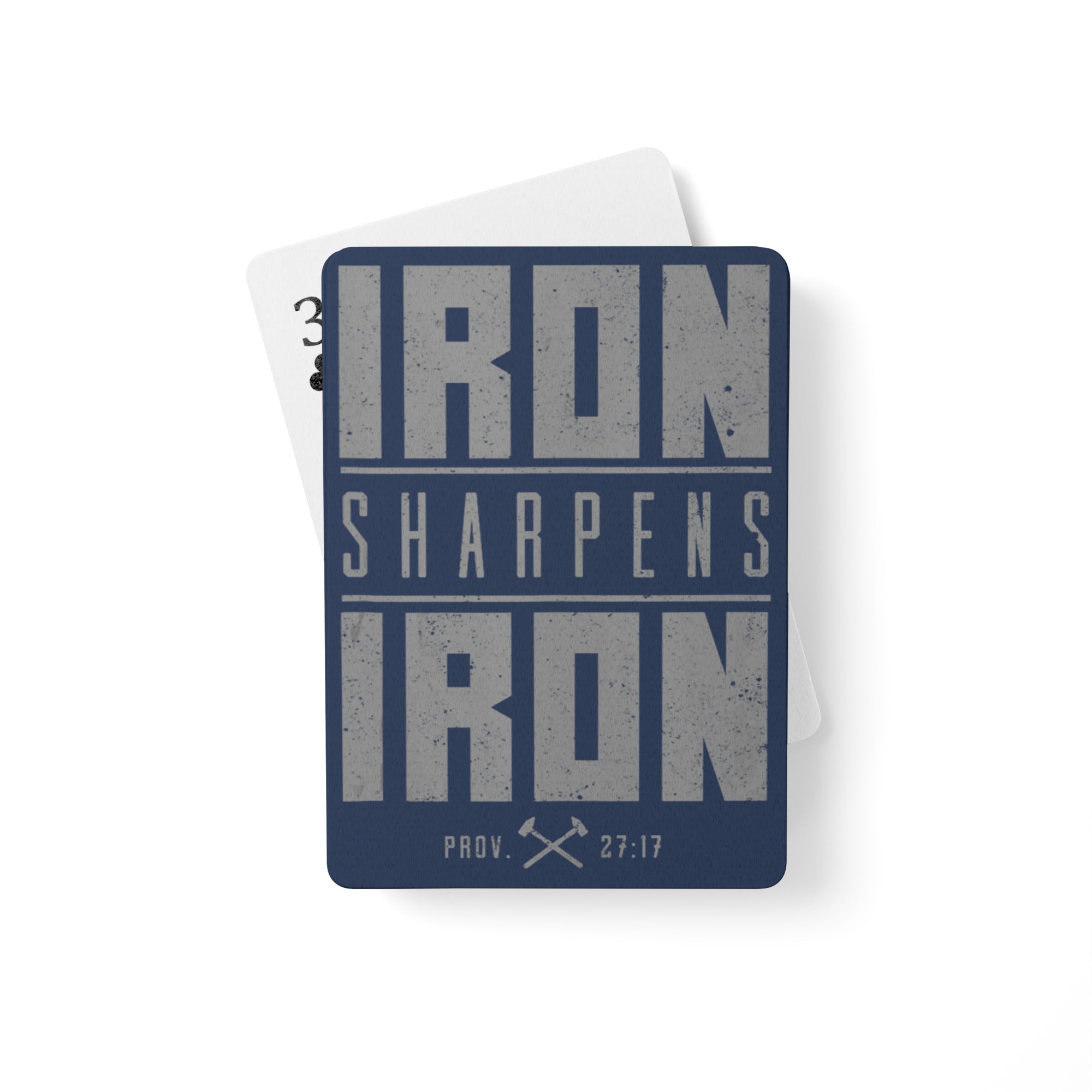 Iron Sharpens Iron Playing Cards - White - Front View