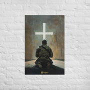 Praying Soldier Poster - 24″×36″ - Front View