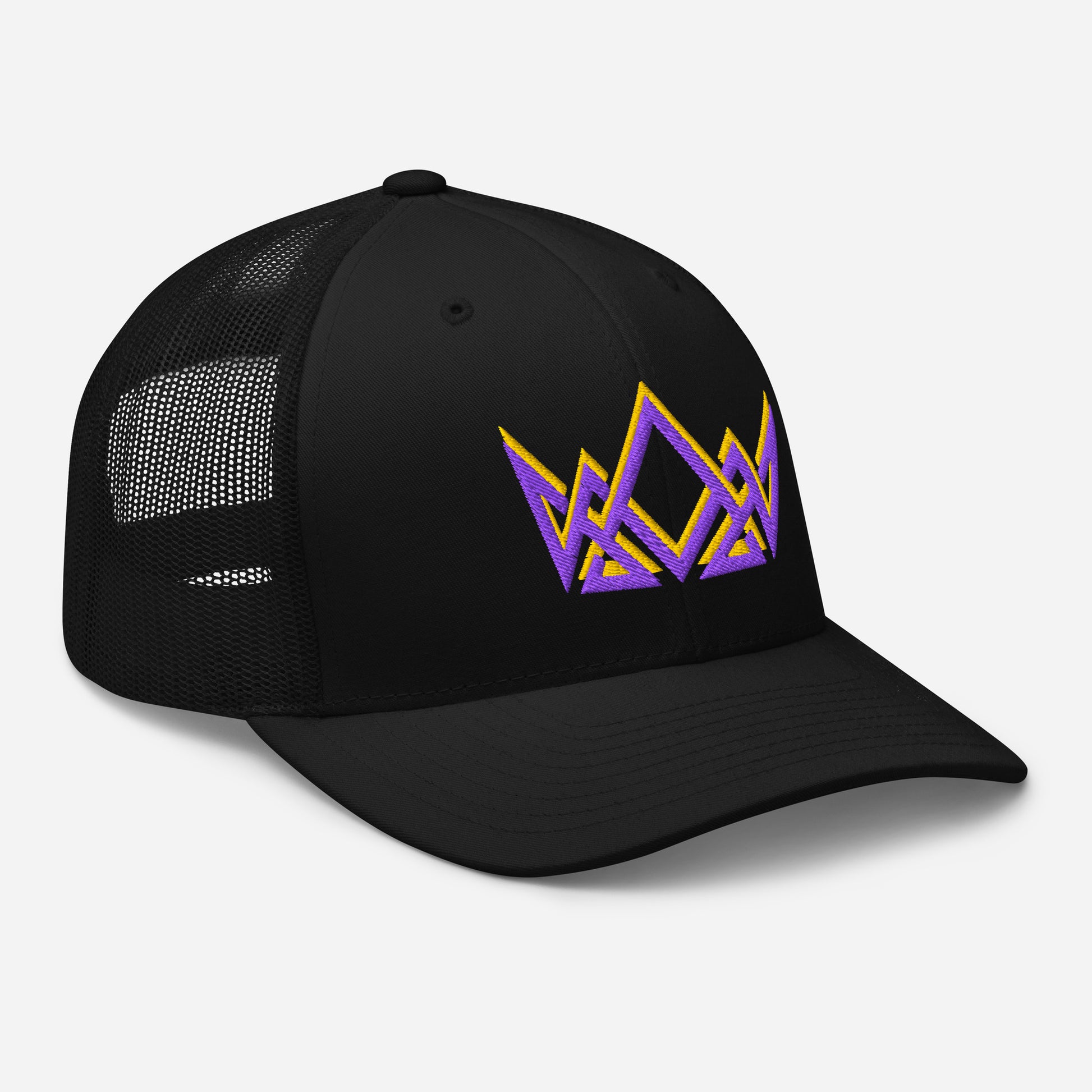 Royalty Trucker Cap - Black - Right Front View