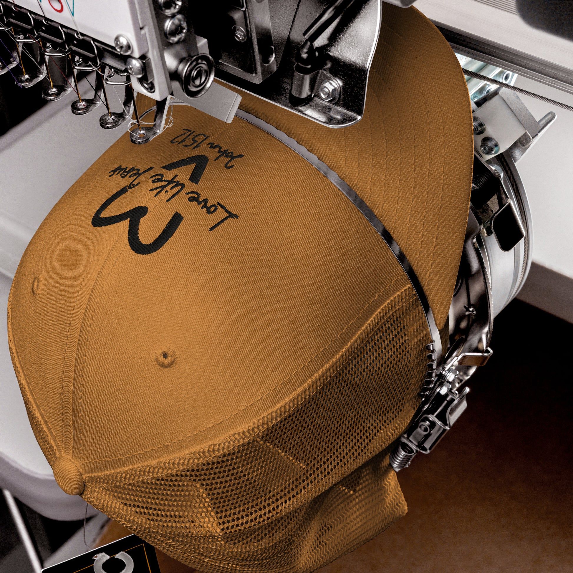 Love Like Jesus Trucker Cap - Caramel - Front View 2