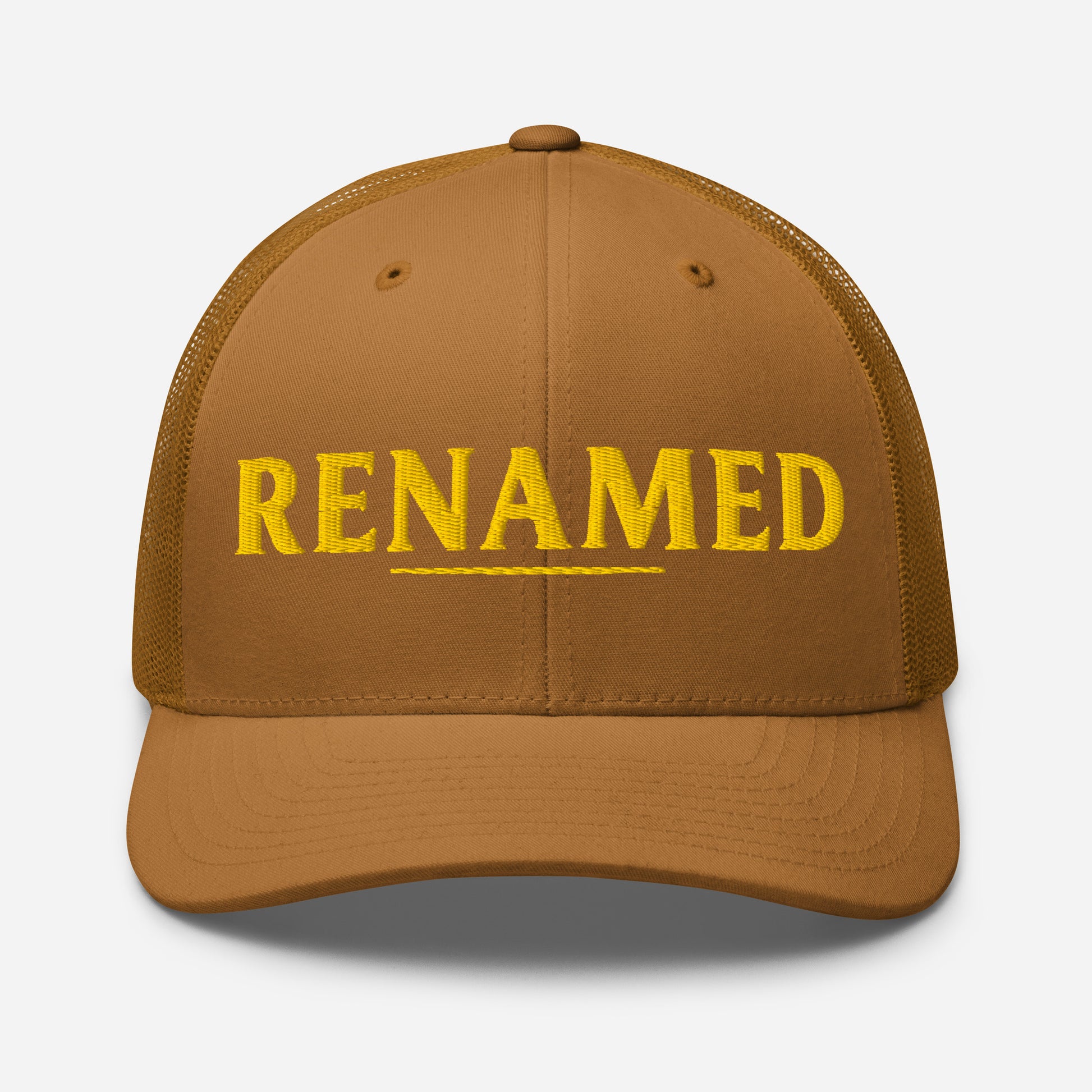 Renamed Trucker Cap - Caramel - Front View