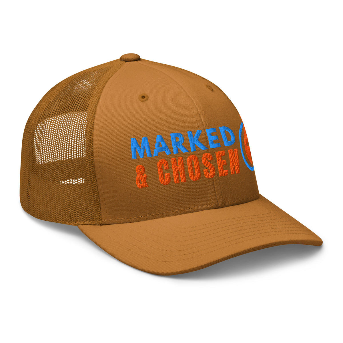 6606T Retro Trucker Caramel Marked & Chosen Logo right front