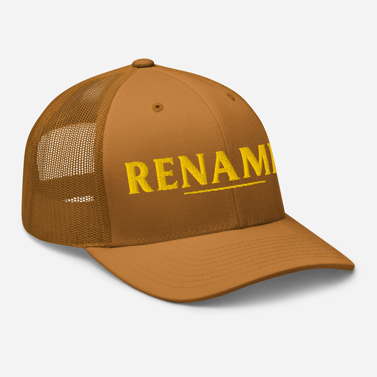 Renamed Trucker Cap - Caramel - Right Front View