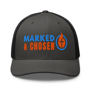 6606T Retro Trucker charcoal grey/black Marked & Chosen Logo front facing