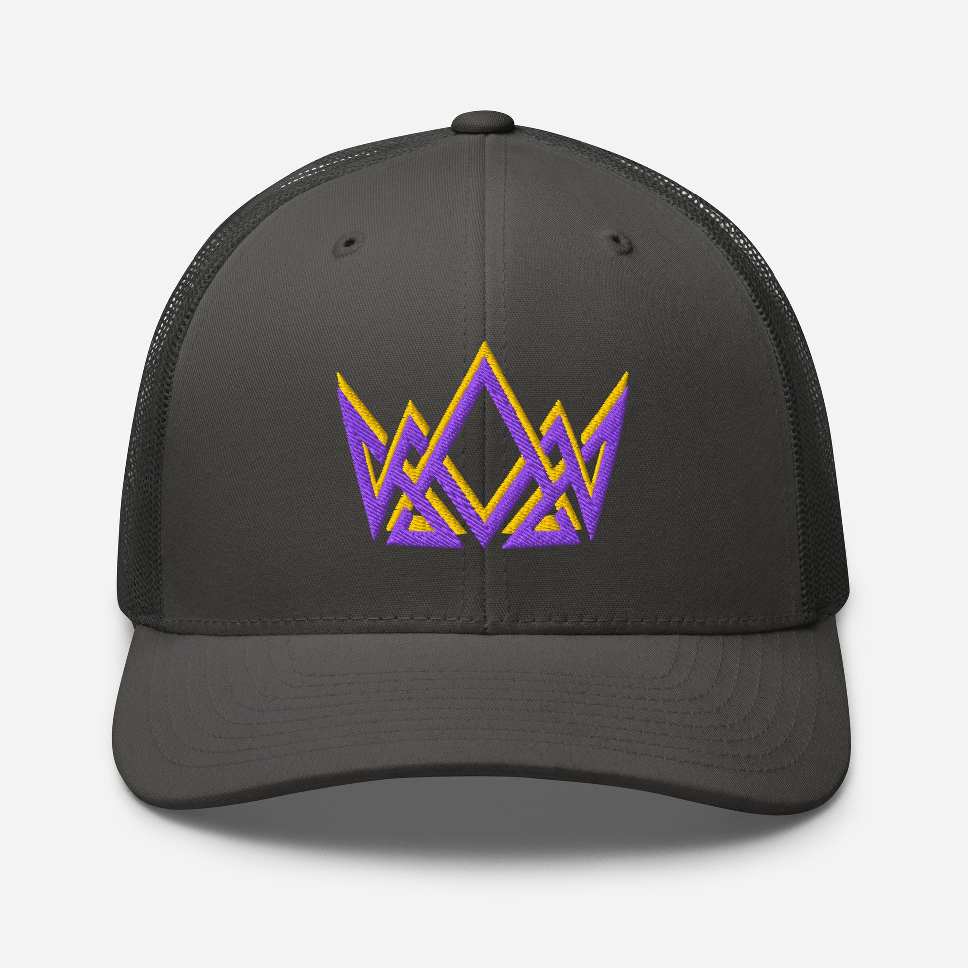 Royalty Trucker Cap - Charcoal - Front View 2