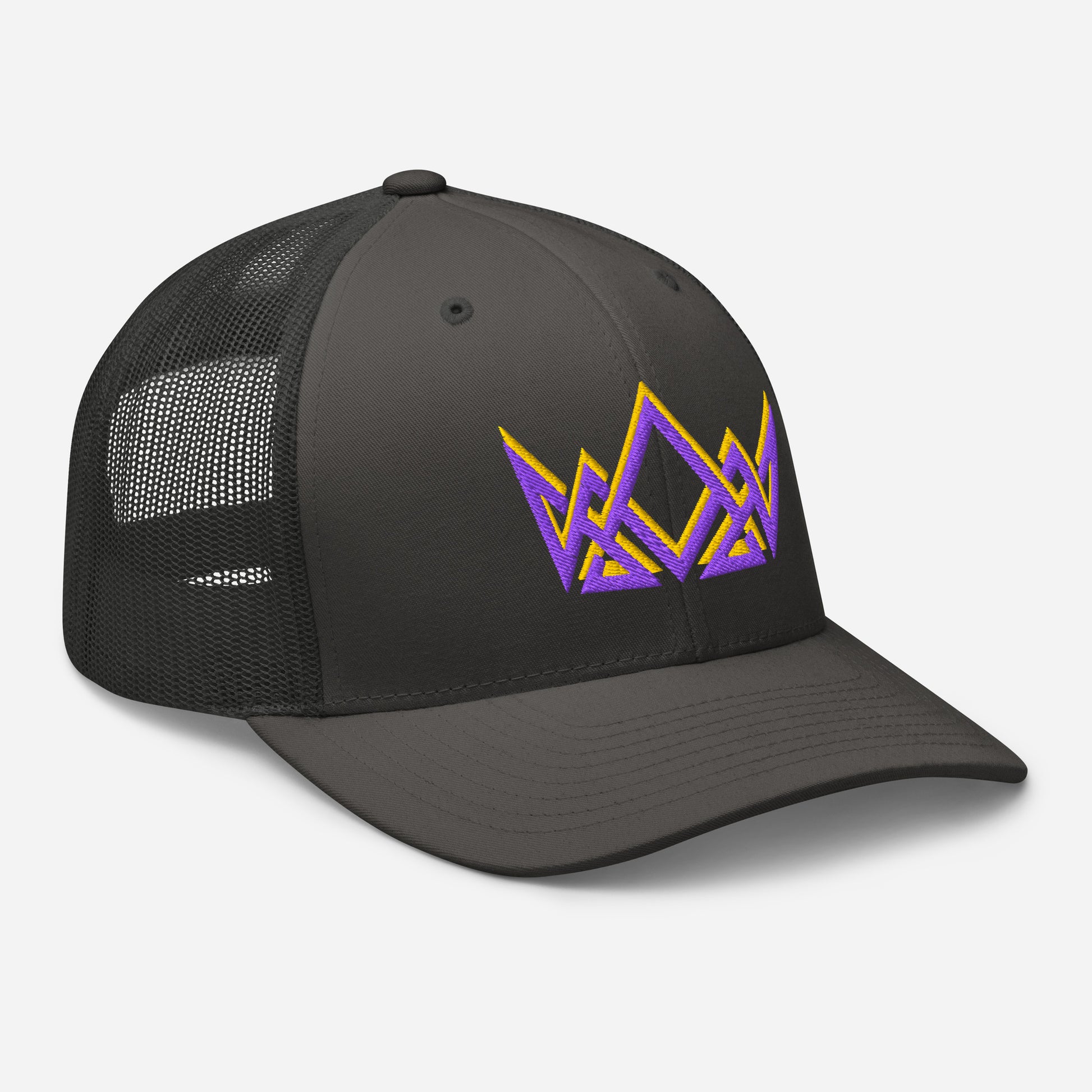 Royalty Trucker Cap - Charcoal - Right Front View
