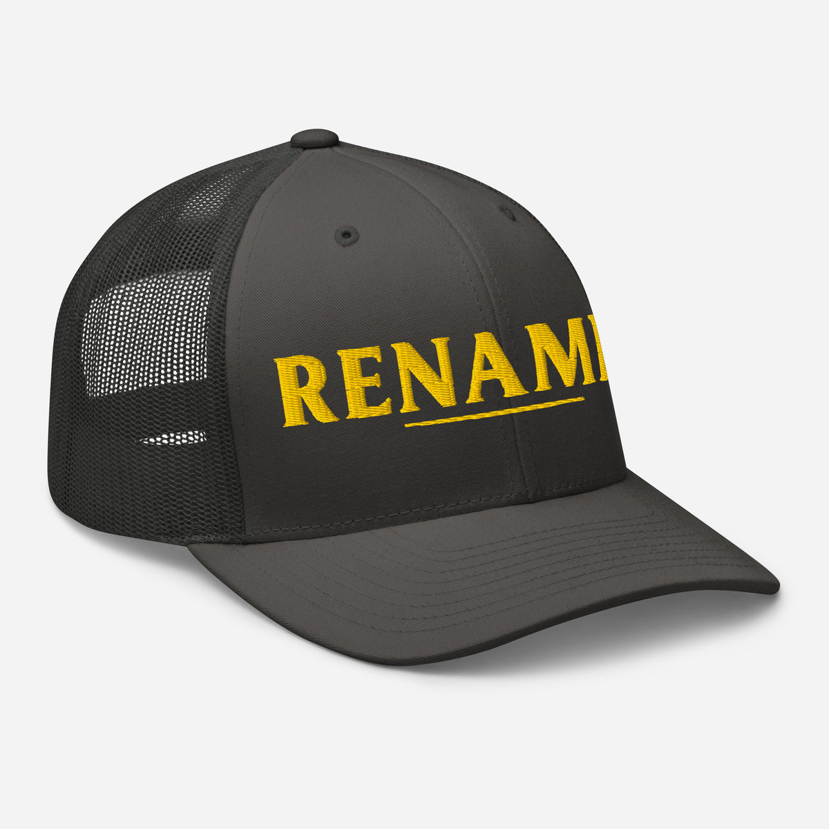 Renamed Trucker Cap - Charcoal - Right Front View