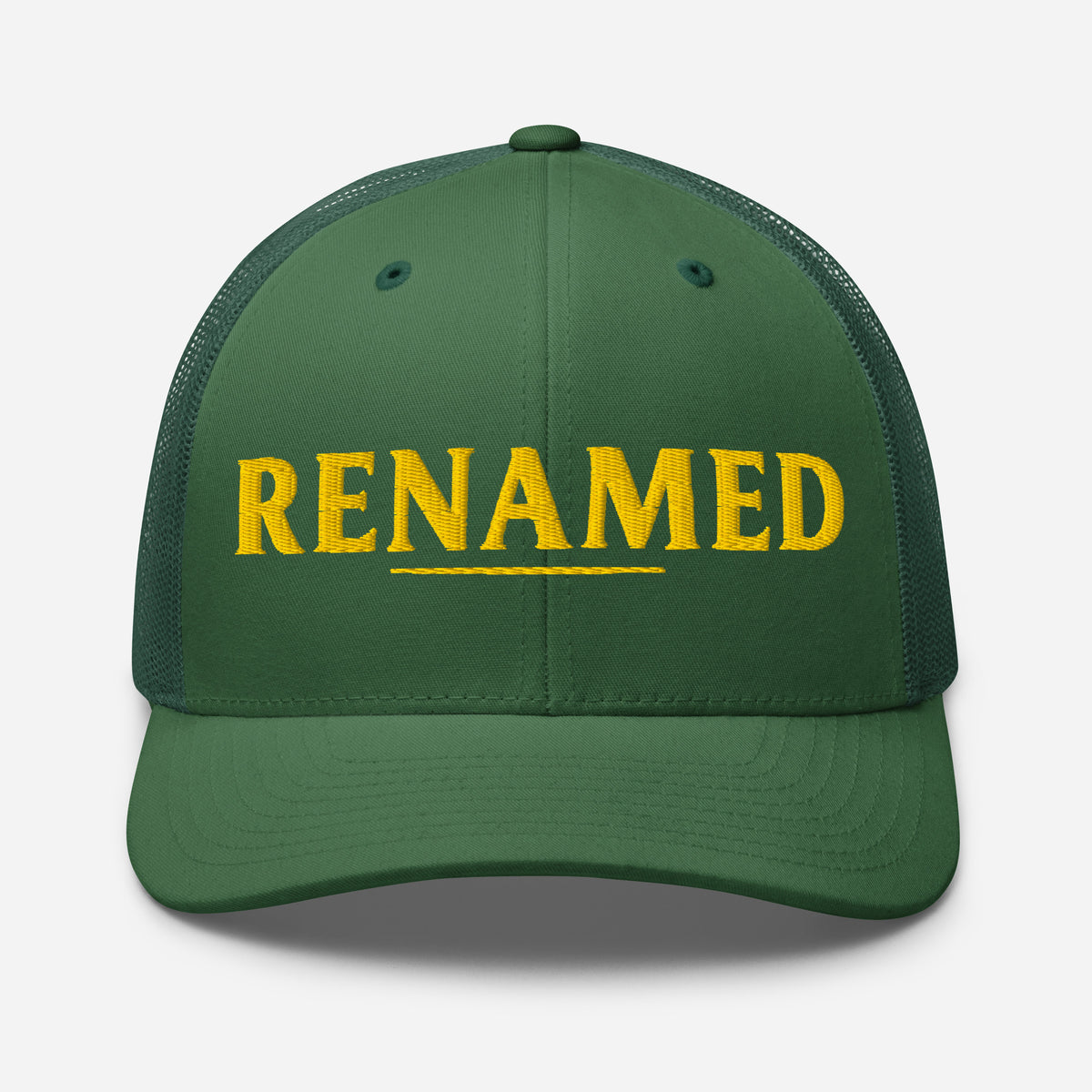 Renamed Trucker Cap - Evergreen - Front View 2