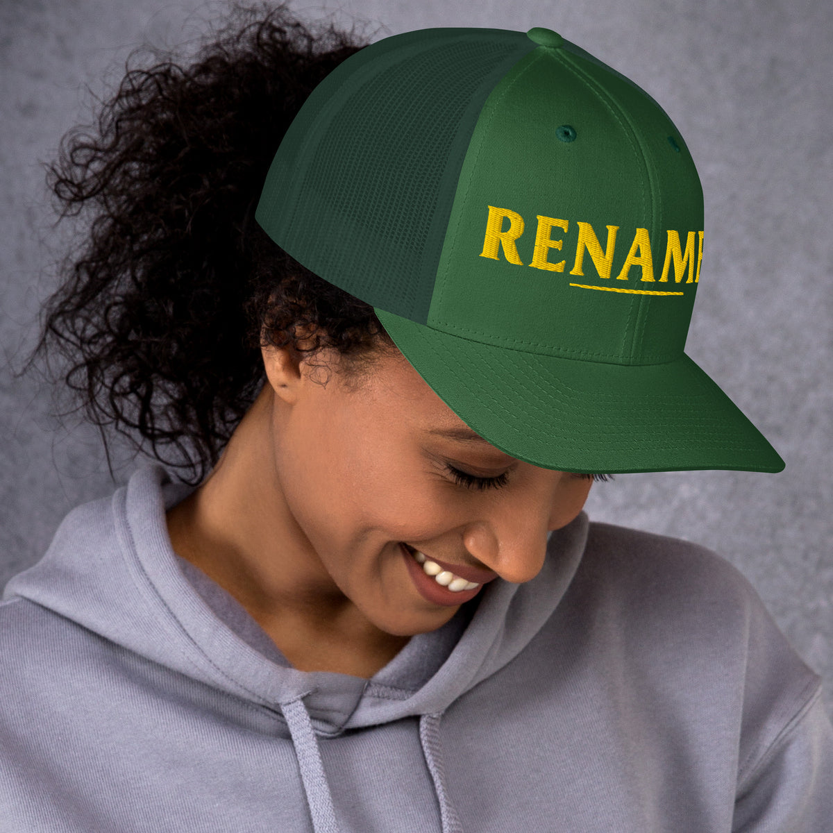 Renamed Trucker Cap - Evergreen - Right Side View