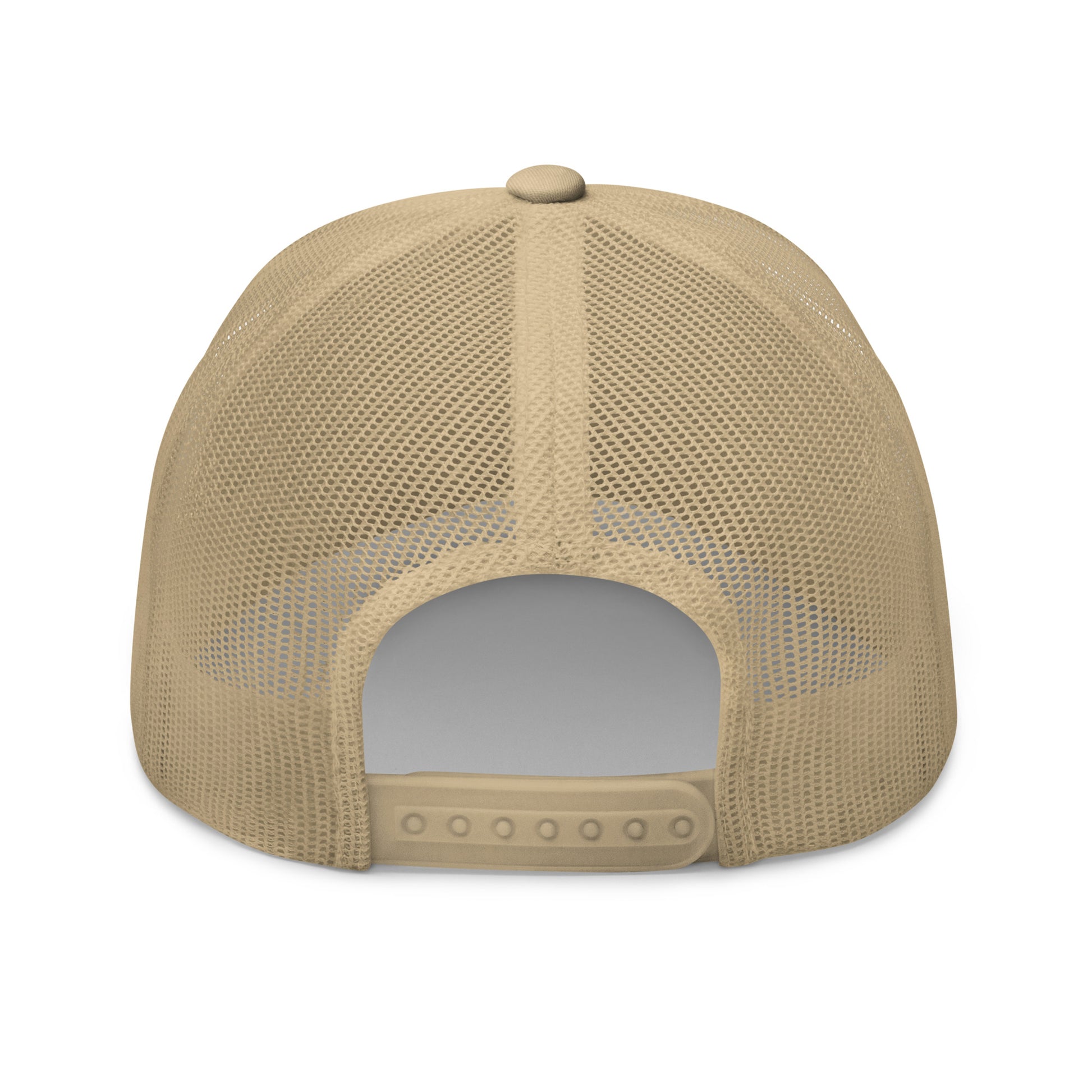 Marked by Stripes Trucker Cap - Khaki - Back View