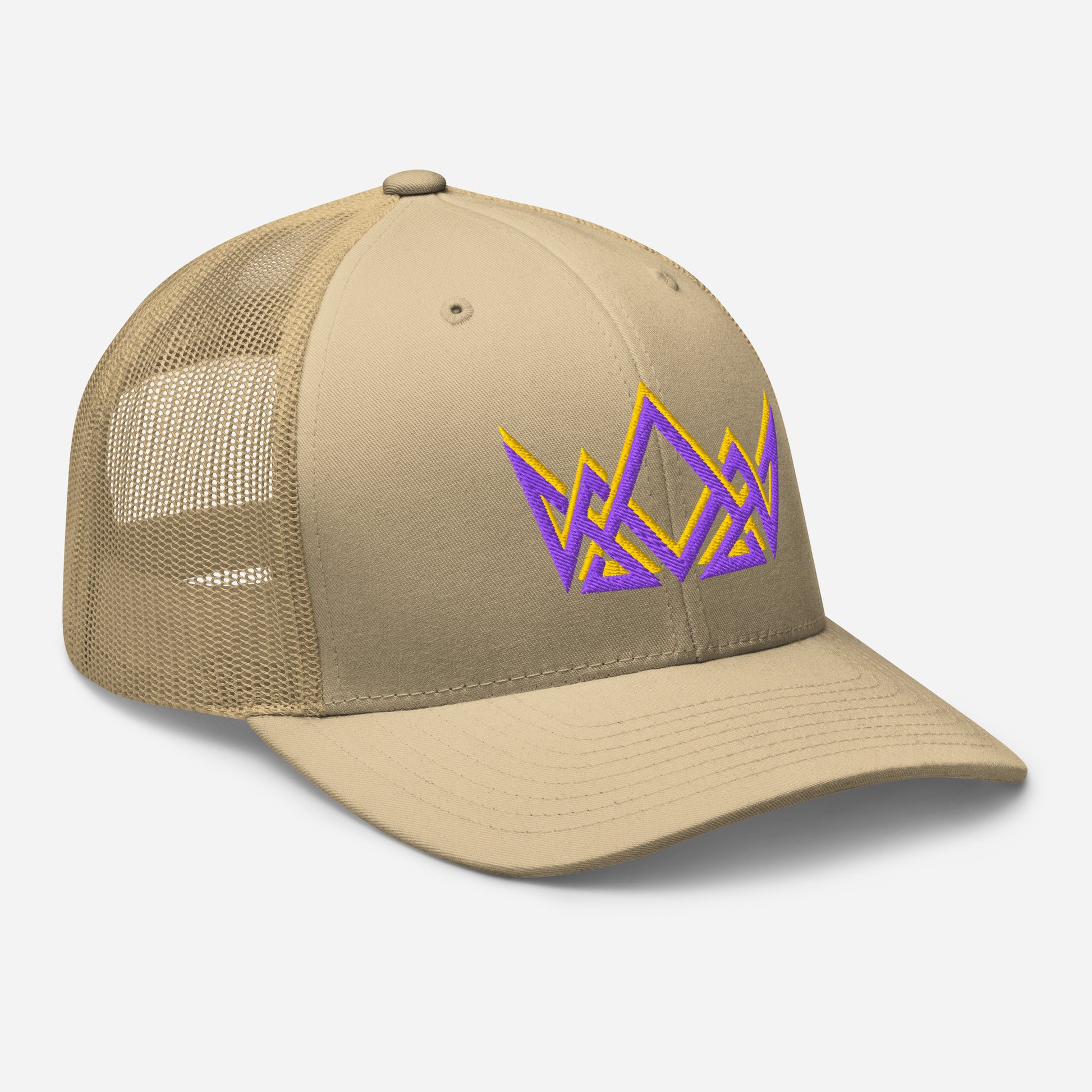 Royalty Trucker Cap - Khaki - Right Front View