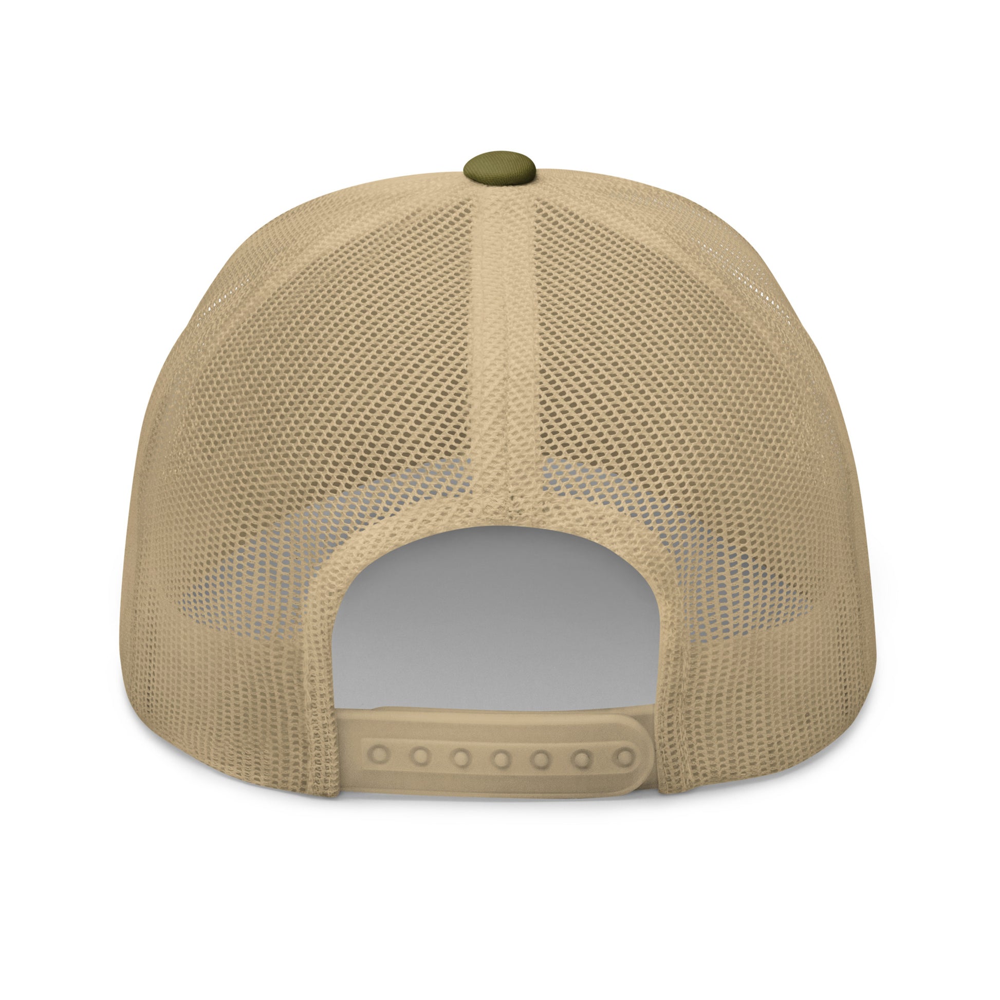 Marked by Stripes Trucker Cap - Moss/ Khaki - Back View